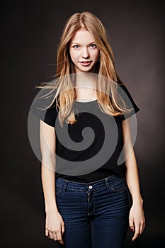 Beautiful teen girl portrait