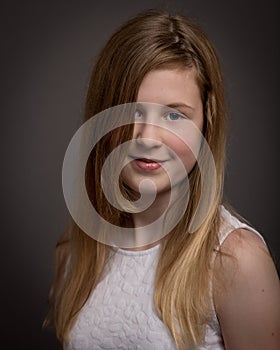 Beautiful Teenage Girl Looking In The Camera