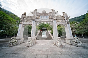 Beautiful temple around Dinghu Mountain National Nature Reserve