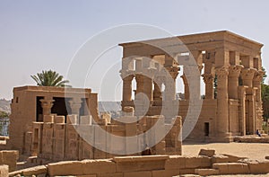 Beautiful Temple with egyptian architeture photo