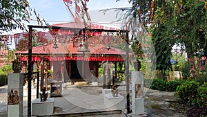 Beautiful temple of goddess kalimata with trees