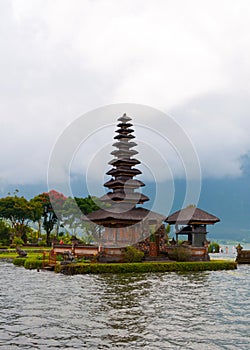 Beautiful temple on lake