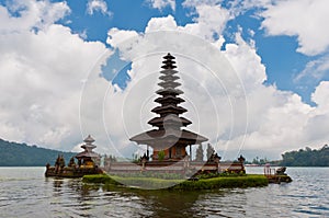 Beautiful temple on lake in Bali, Indonesia.
