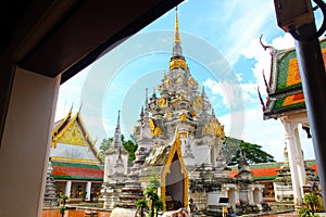 beautiful temple in south thailand wat prathat chaiya surat thani