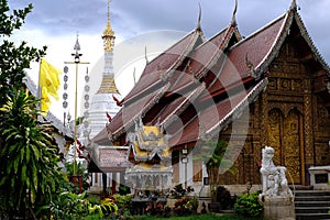 Beautiful temple view with sky of the oldcity