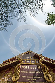 beautiful temple of wat Monmahinsilaram, Lamphun, Thailand with