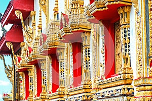 Beautiful temple Wat Samai Kongka on Ko Pha Ngan, Thailand.