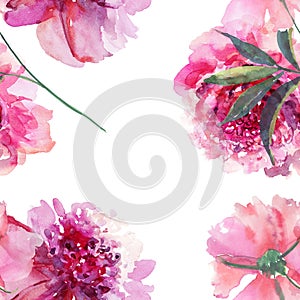 Beautiful tender gentle sophisticated wonderful lovely cute spring floral herbal botanical beige powdery pink peonies frame