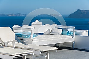 Beautiful terrace with view of the caldera - Santorini