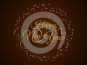 Beautiful text design of Happy New Year