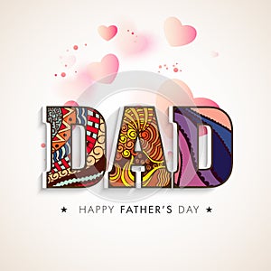 Beautiful text for Happy Fathers Day celebration.