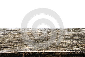 Beautiful texture empty brown wood table top texture on white background.For create product display or design key visual