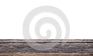 Beautiful texture empty brown wood table top texture on white background.For create product display or design key visual