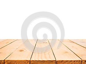 Beautiful texture wood table top texture on white background