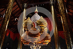 The beautiful Thai handcraft in the temple