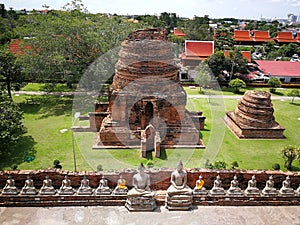 A beautiful Thailand temples, pagodas and Buddha statute in old historical`s Thailand country photo