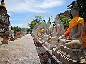 A beautiful Thailand temples, pagodas and Buddha statute in old historical`s Thailand country