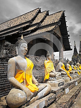 A beautiful Thailand temples, pagodas and Buddha statute in old historical`s Thailand country