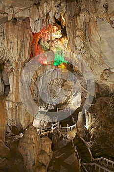 Beautiful Tham Jang cave, Vang Vieng, Laos photo