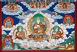 The beautiful thangka painting in Songzanlin temple
