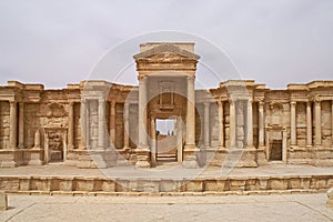 Beautiful theatre in Palmyra ancient city in Syria