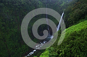 Beautiful Thoseghar waterfall at Indian village Satara