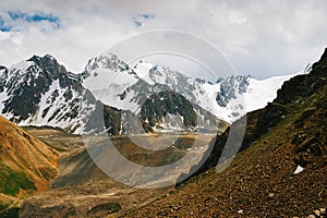 Beautiful Tien shan peaks and mountains near Almaty.