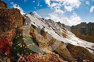 Beautiful Tien shan peaks and mountains near Almaty.