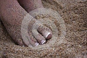 Beautiful toes in the sand