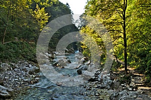 Beautiful Tolmin gorge in slovenian part of Julian Alps