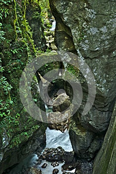 Beautiful Tolmin gorge in slovenian part of Julian Alps