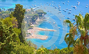 Beautiful Top View of bay Cote d`Azur