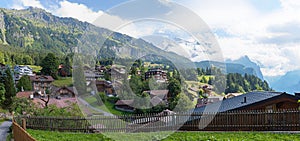 beautiful tourist destination Wengen, Bernese Oberland