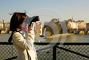 Hermoso turista en París 