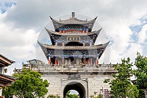 Beautiful Tower of Five Glories in Dali ancient city