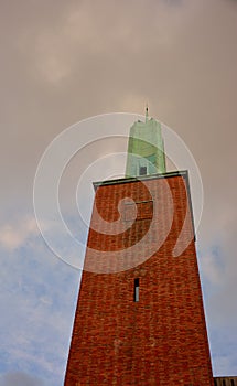 Beautiful tower with green top, protected Reform church