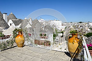 Beautiful town of Alberobello with trulli houses