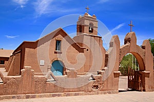 Beautiful Traditional Church in San Pedro, Chile, Atacama Desert