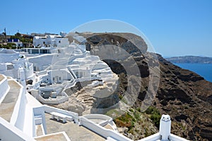 Beautiful traditional cycladic architecture on Santorini Island