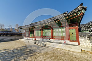 Beautiful traditional house at Gyeongbok Palace, Seoul , Korea