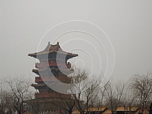 Beautiful and traditional temple in beijin park China photo