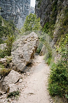 Beautiful Trail, Path, Way, Mountain Road In Verdon Gorge In Fra