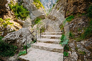 Beautiful Trail, Path, Way, Mountain Road In Verdon Gorge In France