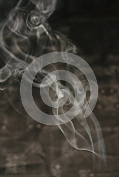 Beautiful and Transference smoke design with black background