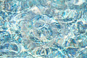 Beautiful transparent blue water texture