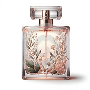Beautiful transparent luxury perfume bottle