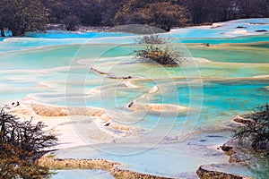 Beautiful travertine ponds