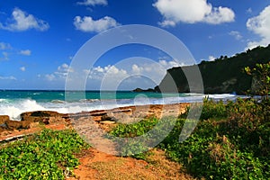 Beautiful tropical beach in Aguadilla, Puerto Rico photo