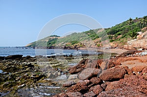 Beautiful tropical beach in Anjuna, Goa,India