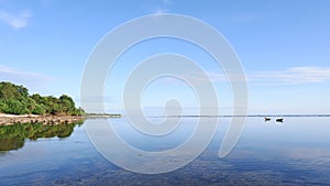 Beautiful tropical beach with blue sky and white clouds abstract texture background.